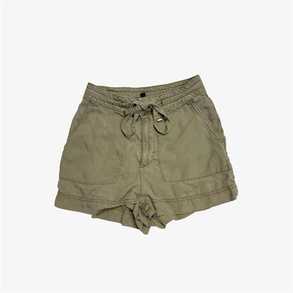 Green high rise lightweight drawstring safari style shirts - size 4 from divided